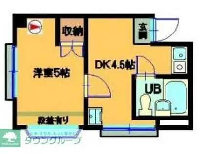 コーポ・リッチ(1K/2階)の間取り写真