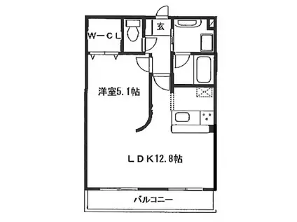 ガーデンコートHISOKO(1LDK/2階)の間取り写真