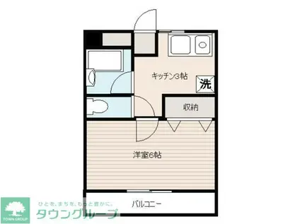 ロイヤルハイム(1K/2階)の間取り写真