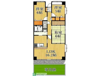 エクシード八千代中央(3LDK/2階)の間取り写真
