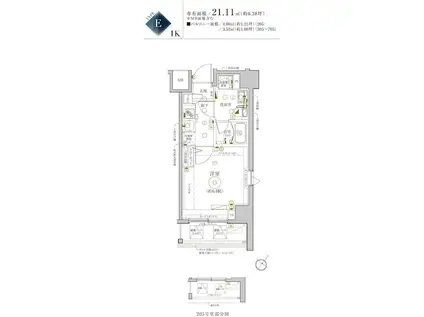 LEA横濱南太田駅前(1K/5階)の間取り写真
