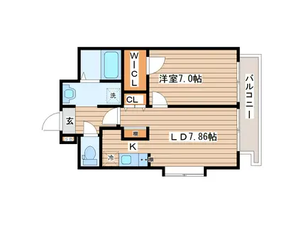 NASIC仙台東口(1LDK/4階)の間取り写真