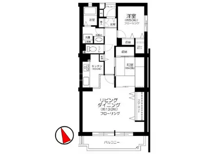 パルシティ徳丸一号棟(2LDK/4階)の間取り写真