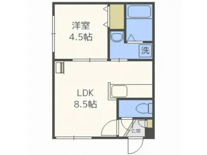 LA CORTE(1LDK/4階)の間取り写真