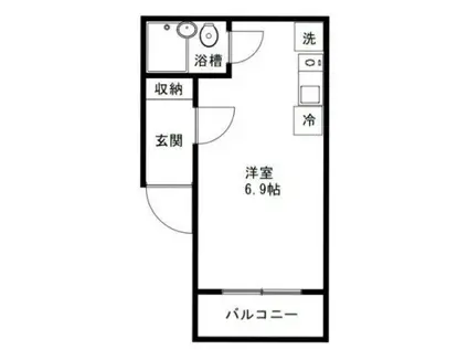 コージハウス小倉屋館(ワンルーム/1階)の間取り写真
