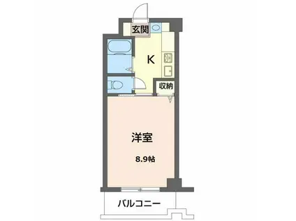 泉川マンション(1K/2階)の間取り写真