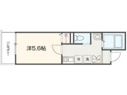 メルディア東村山(1K/1階)の間取り写真