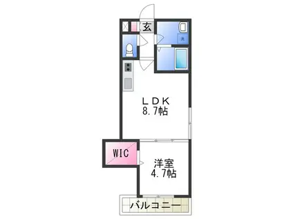 フォノン高石(1LDK/2階)の間取り写真