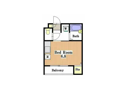 サンハイム(ワンルーム/3階)の間取り写真