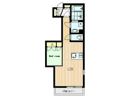 MAISON ANNEX(1LDK/2階)の間取り写真