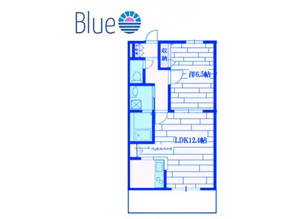 オークデンヴィラ(1LDK/1階)の間取り写真