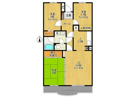 サンライズ多摩(3LDK/3階)の間取り写真