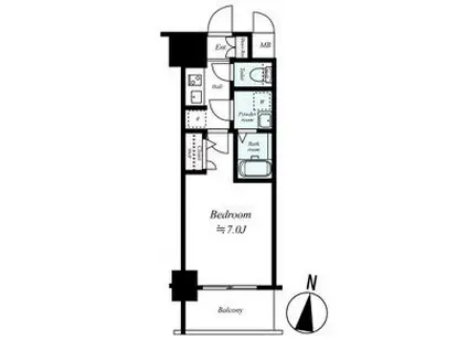 W-STYLE福島IIウィステリア(1K/7階)の間取り写真