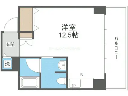 アーバンスタイル心斎橋(ワンルーム/7階)の間取り写真