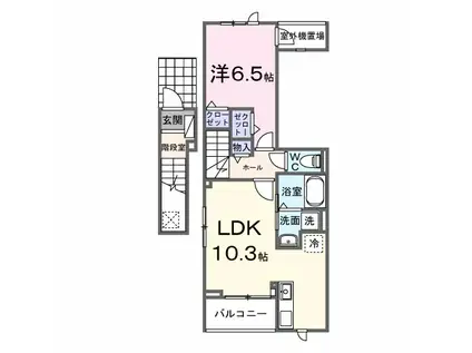 サンフラワー(1LDK/2階)の間取り写真