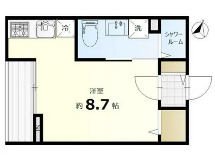 ルナ新中野(ワンルーム/2階)の間取り写真