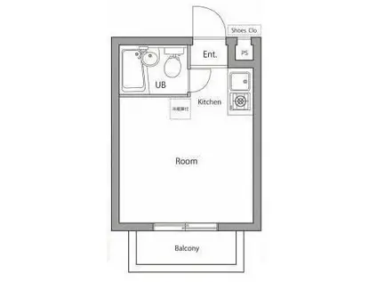 チェルシーホーム(ワンルーム/1階)の間取り写真