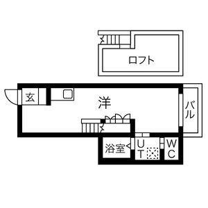ESTUDIO 南脇(ワンルーム/2階)の間取り写真