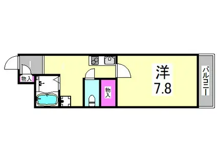 ジョイフル山善(1K/1階)の間取り写真