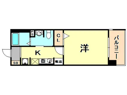 ロイヤル神戸三宮(1K/3階)の間取り写真