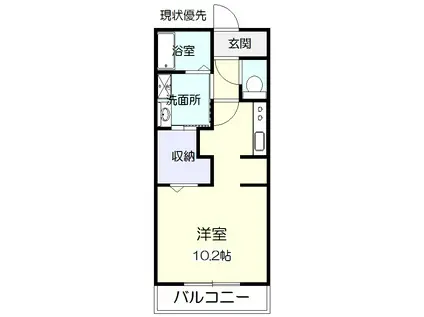 リヴァージュ(ワンルーム/3階)の間取り写真