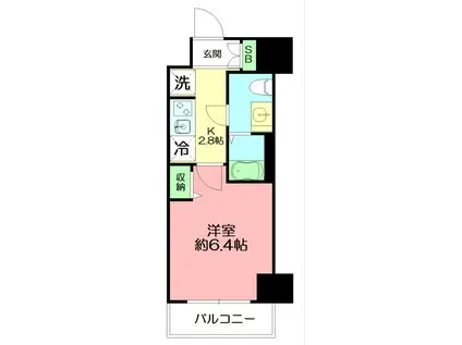 NーSTAGE 平塚II(1K/9階)の間取り写真