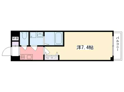 アーバングリーン甲子園(1K/6階)の間取り写真