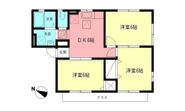 プレメール(3DK/1階)の間取り写真