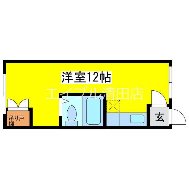 サンハイツ(ワンルーム/1階)の間取り写真