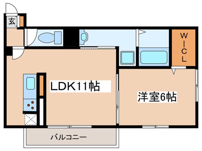 グリーンゲート(1LDK/2階)の間取り写真