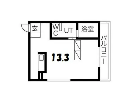 ライフコート(1K/4階)の間取り写真
