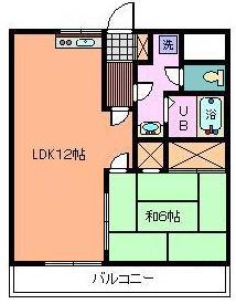サンロード中浦和II(1LDK/3階)の間取り写真