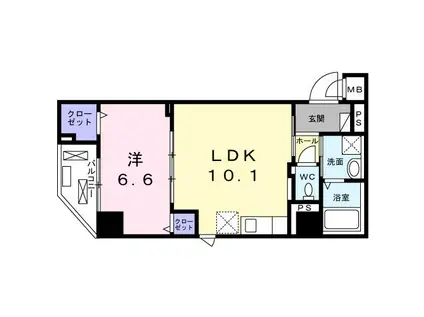 RESPECT ONE(1LDK/5階)の間取り写真