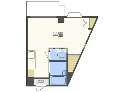 有馬パレス西中島(1K/6階)の間取り写真