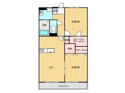 アヴァンツアーレ(2LDK/2階)の間取り写真