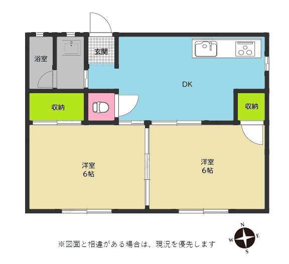 LATTE(2DK/2階)の間取り写真