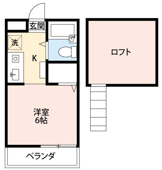 メゾンアイ三山(1K/1階)の間取り写真