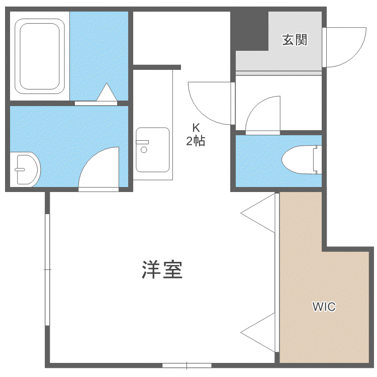 LAVIE EN ROSE(1K/4階)の間取り写真