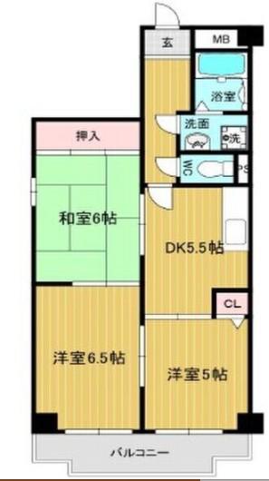 リアライズ矢田川(3DK/6階)の間取り写真