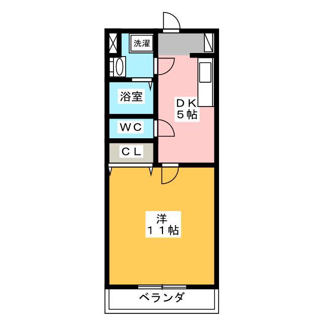 マスカット・S(1DK/1階)の間取り写真