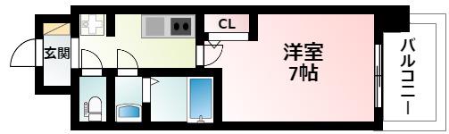 セレニテ新大阪プリエ(1K/13階)の間取り写真