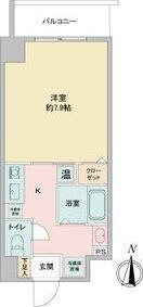 サン名駅南ビル(1K/8階)の間取り写真