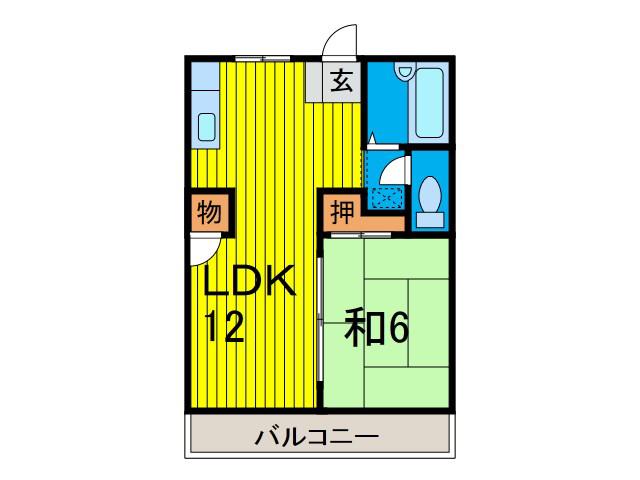 和光ハイツ(2DK/2階)の間取り写真