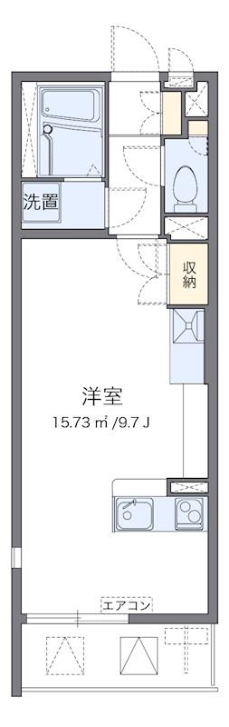 トレフール(ワンルーム/1階)の間取り写真
