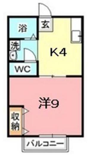 メゾンマキシム(1K/1階)の間取り写真