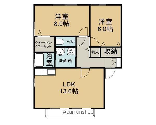 セバハウス(2LDK/2階)の間取り写真