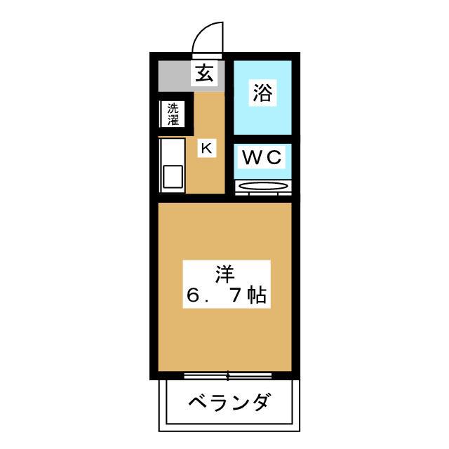 ウエストウィンハイム(1K/3階)の間取り写真