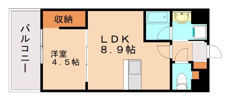 APARTMENT 3771(1LDK/5階)の間取り写真
