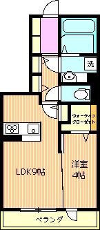 ポルトボヌール(1LDK/1階)の間取り写真