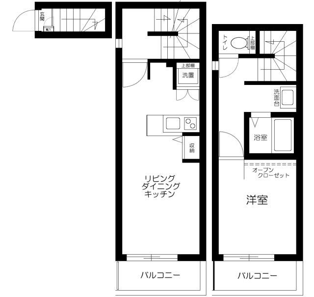 グラン徳丸(1LDK/2階)の間取り写真